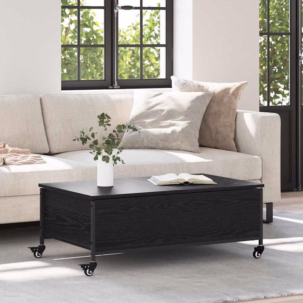 Maison Exclusive - Tavolino da salotto effetto rovere nero 91 x 55 x 32 cm Materiale ligneo