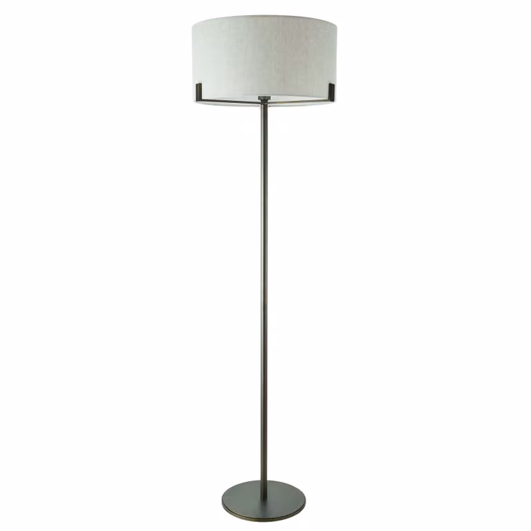 Lampada da terra Hayfield | 1 lampadina | 60 W E27 | Metallo/tessuto