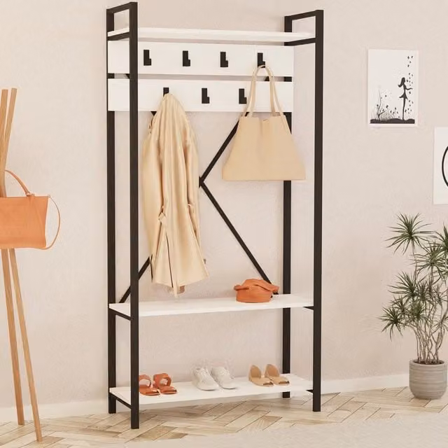 Celiera, Appendiabiti 7 Ganci, 180h cm Bianco