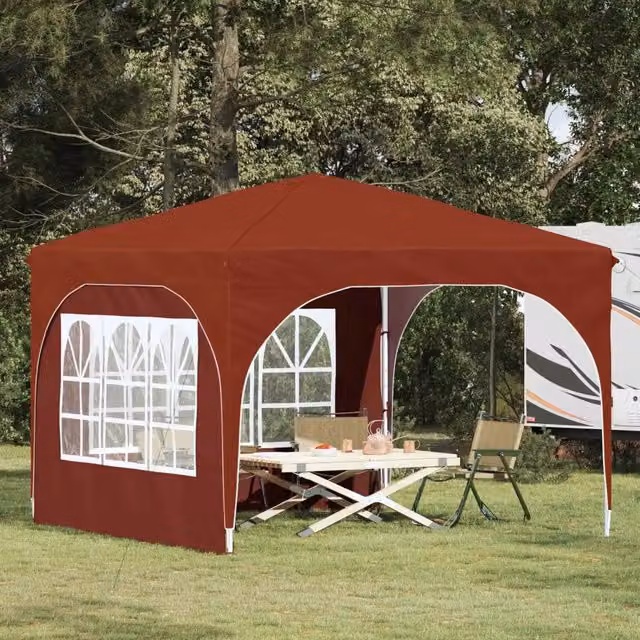 Gazebo pop-up DESIGN IN per feste e giardino, colore terracotta, L/P/H: 290 x 290 x 245 cm – 1