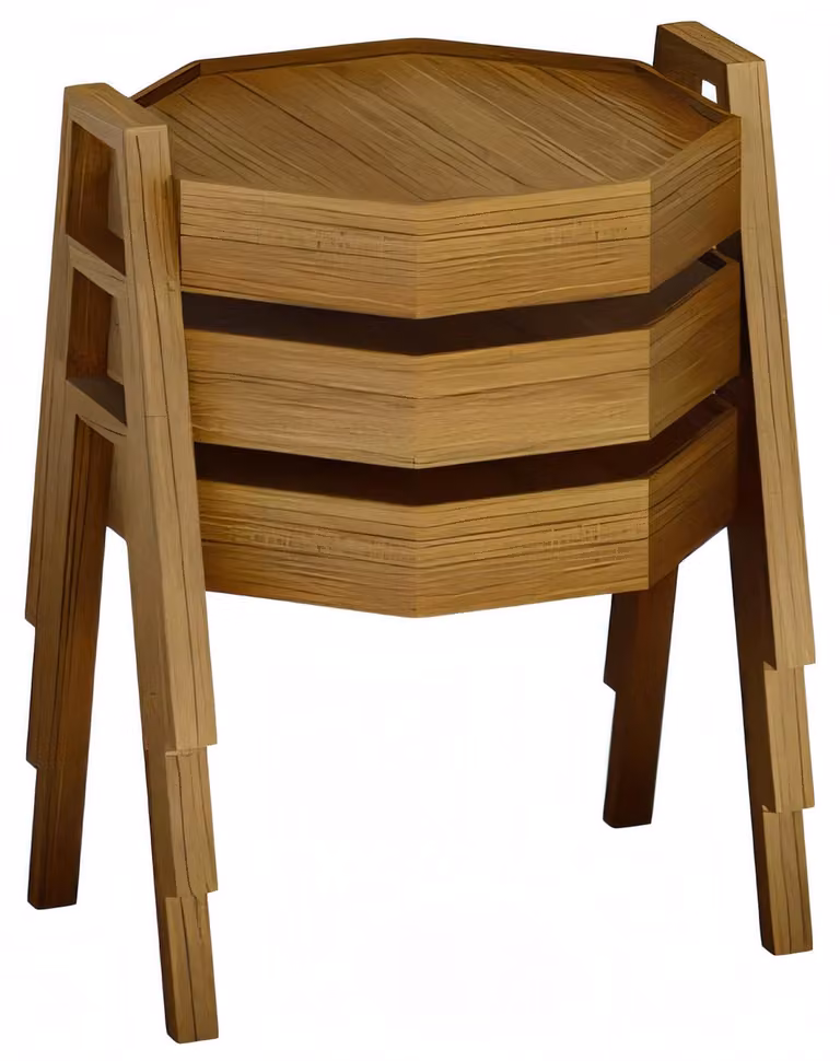 Couchtisch-Set aus Holz in Braun modern elegant