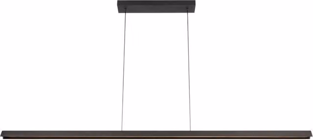 Lampada a sospensione LED FELSTED nera legno Lucide