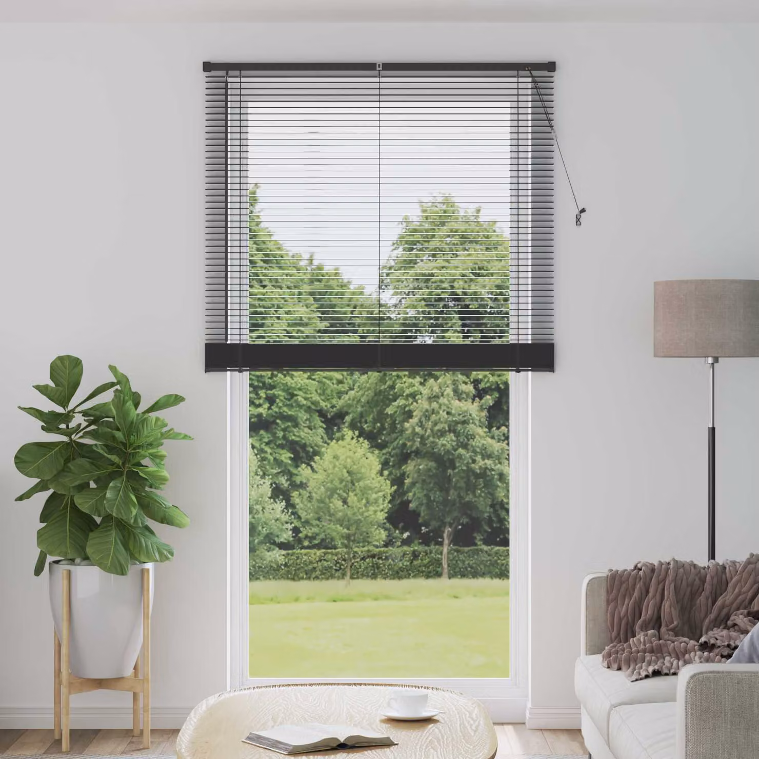 vidaXL Tenda Veneziana Grigio Argento, L: 120 cm, H: 213 cm, 25 mm PVC semi-trasparente