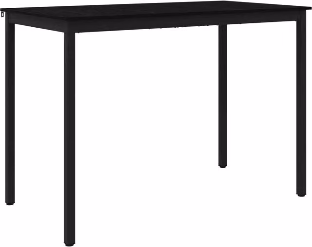 Tavolo Bar Moderno Rettangolare in Legno Multistrato e Metallo Nero L: 150 cm, P: 80 cm, H: 105 cm – 1