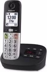 Telefono cordless Panasonic KX TGU430EXB ricaricabile con Bluetooth, Black e Silver