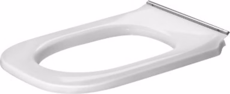 Abattant de W.-C. Duravit D-Code, sans couvercle, axe de charnière traversant, 368x496mm, rallongé, blanc brillant, charnières en acier inoxydable, 0060910000, 0060910000
