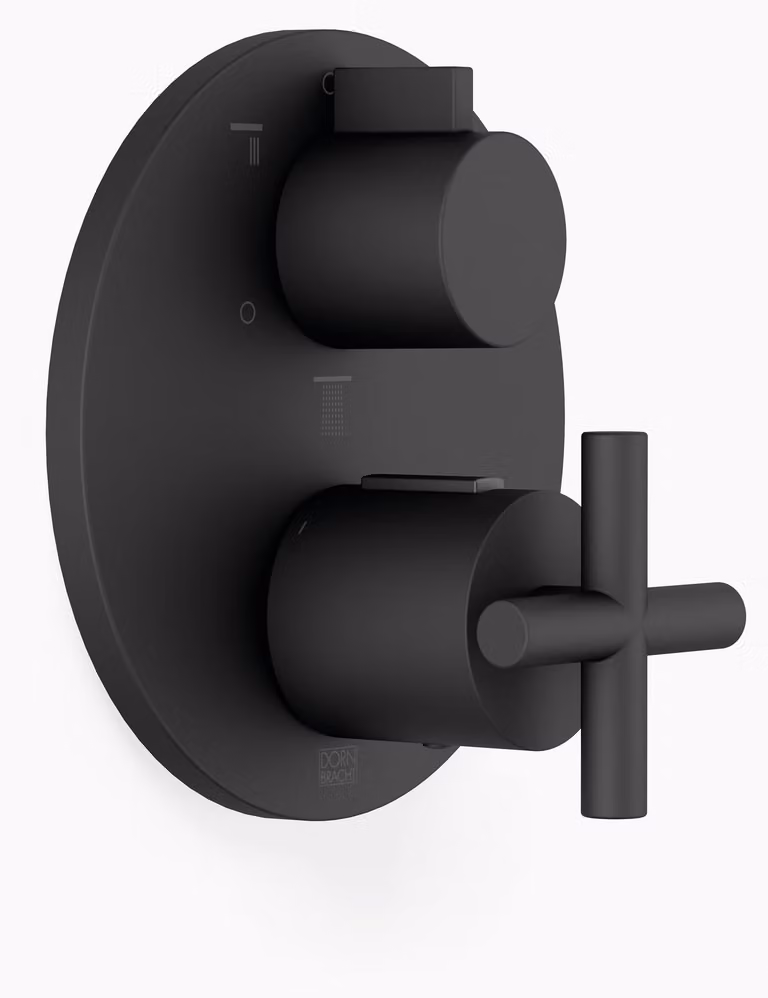 Thermostat encastré TARA de Dornbracht avec régulation de débit à trois voies, 36427892-33, 36427892-33