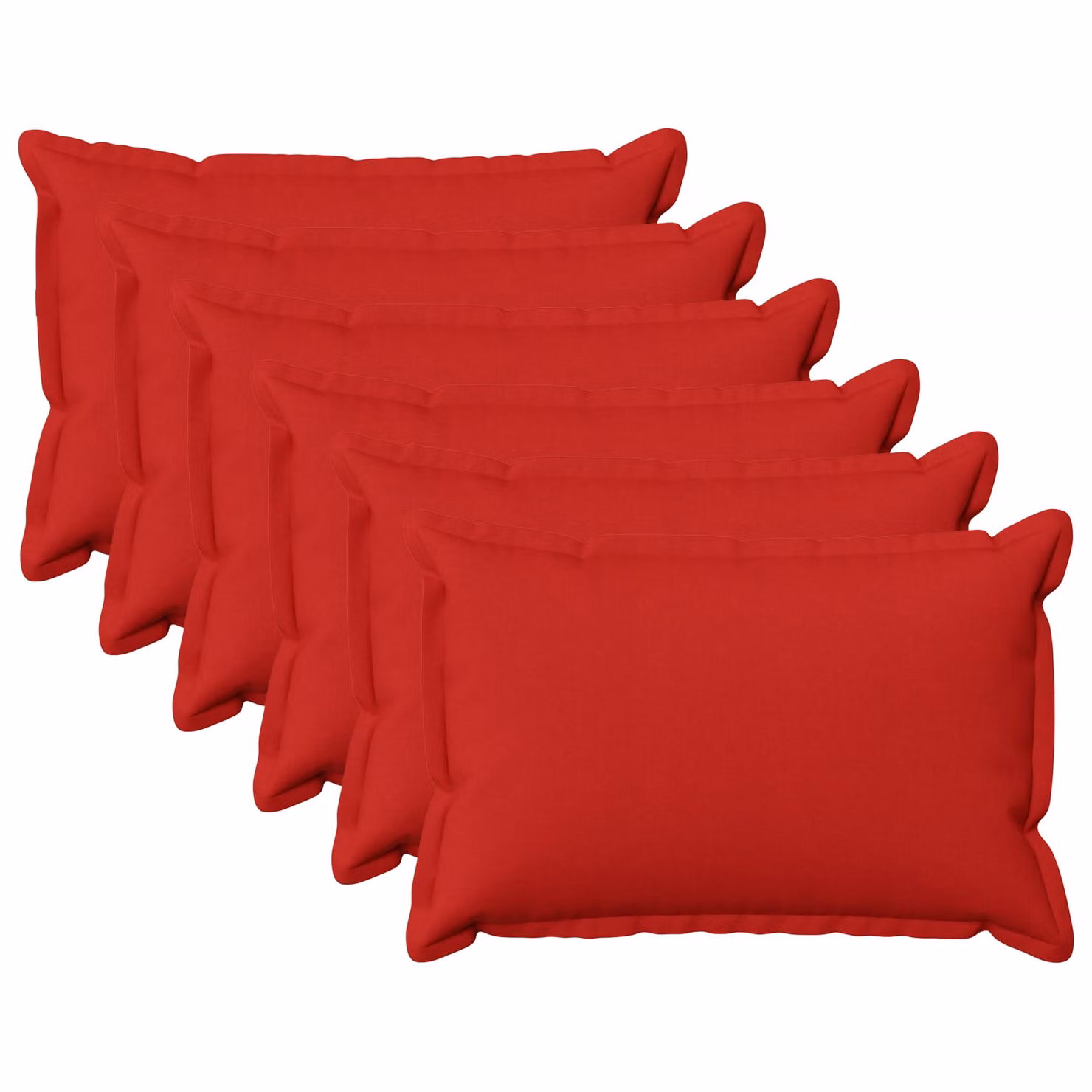 Set di 6 federe vidaXL HOUTEN rosse in poliestere, L/P: 30 x 50 cm