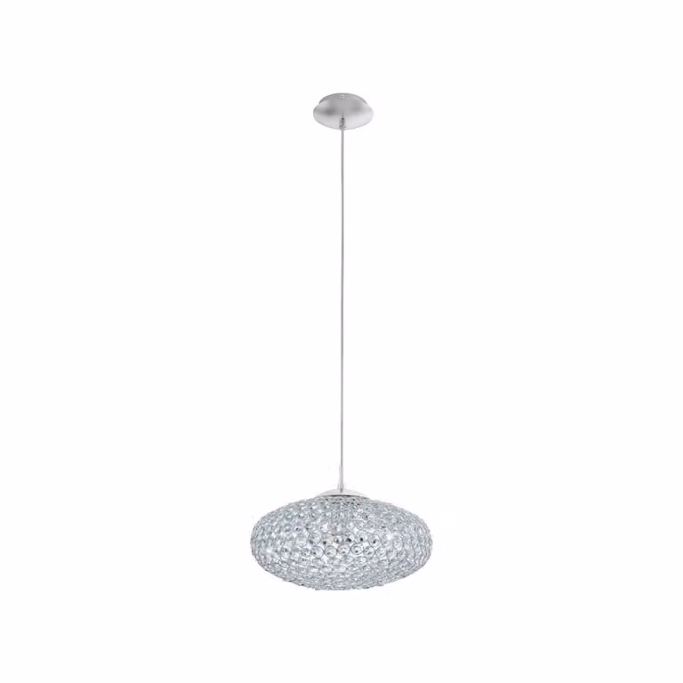 Eglo 95286 Lampada a sospensione in cristallo Clemente Ø 35cm cromo chiaro