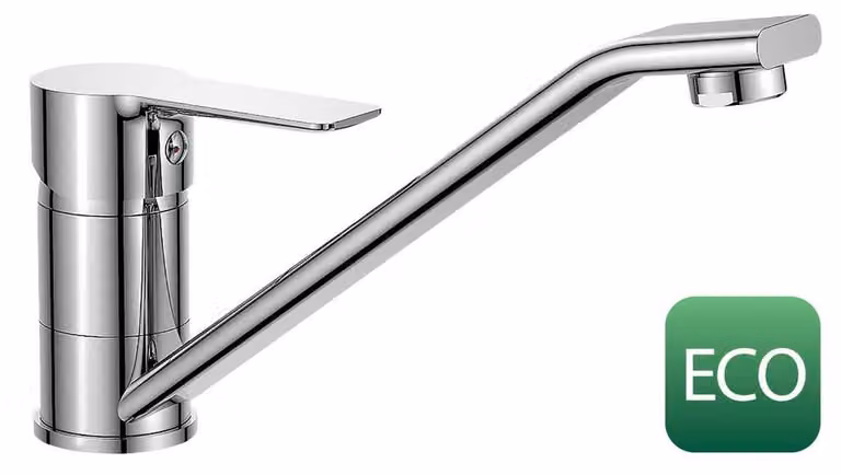 BARON ECO 6 l/min, miscelatore da cucina, bocca girevole, cromo