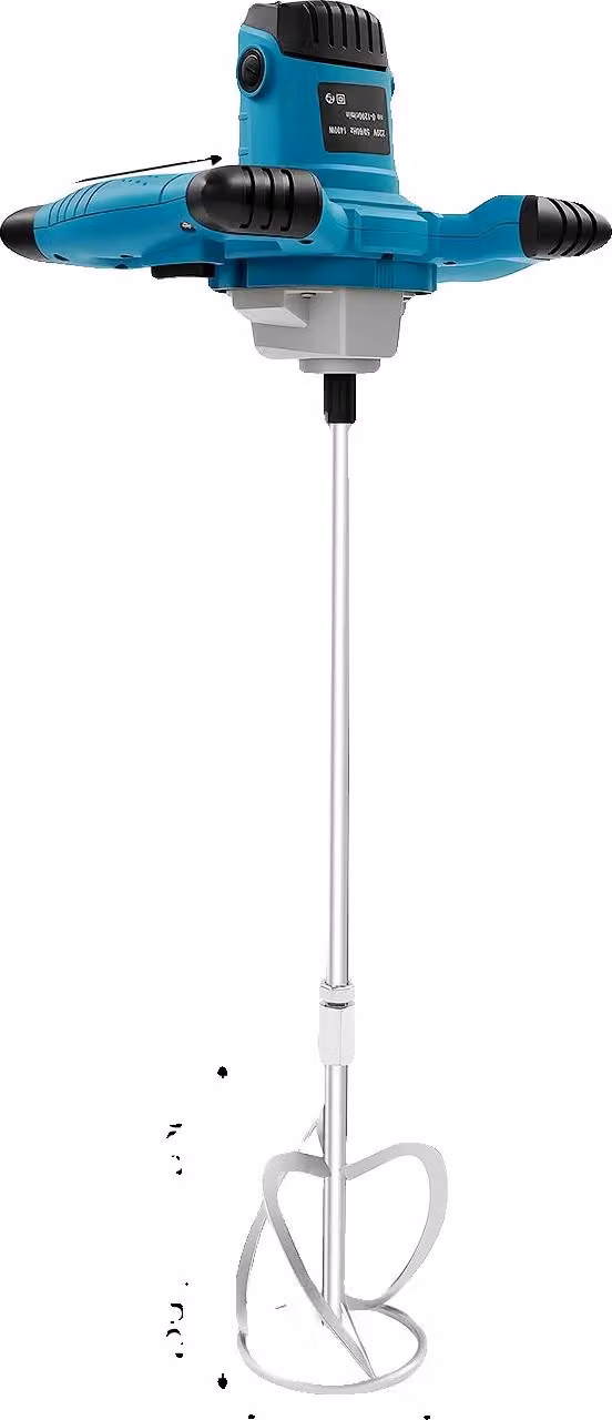 Miscelatore per malta, 1400 W, elettrico, comando a 6 velocità, blu