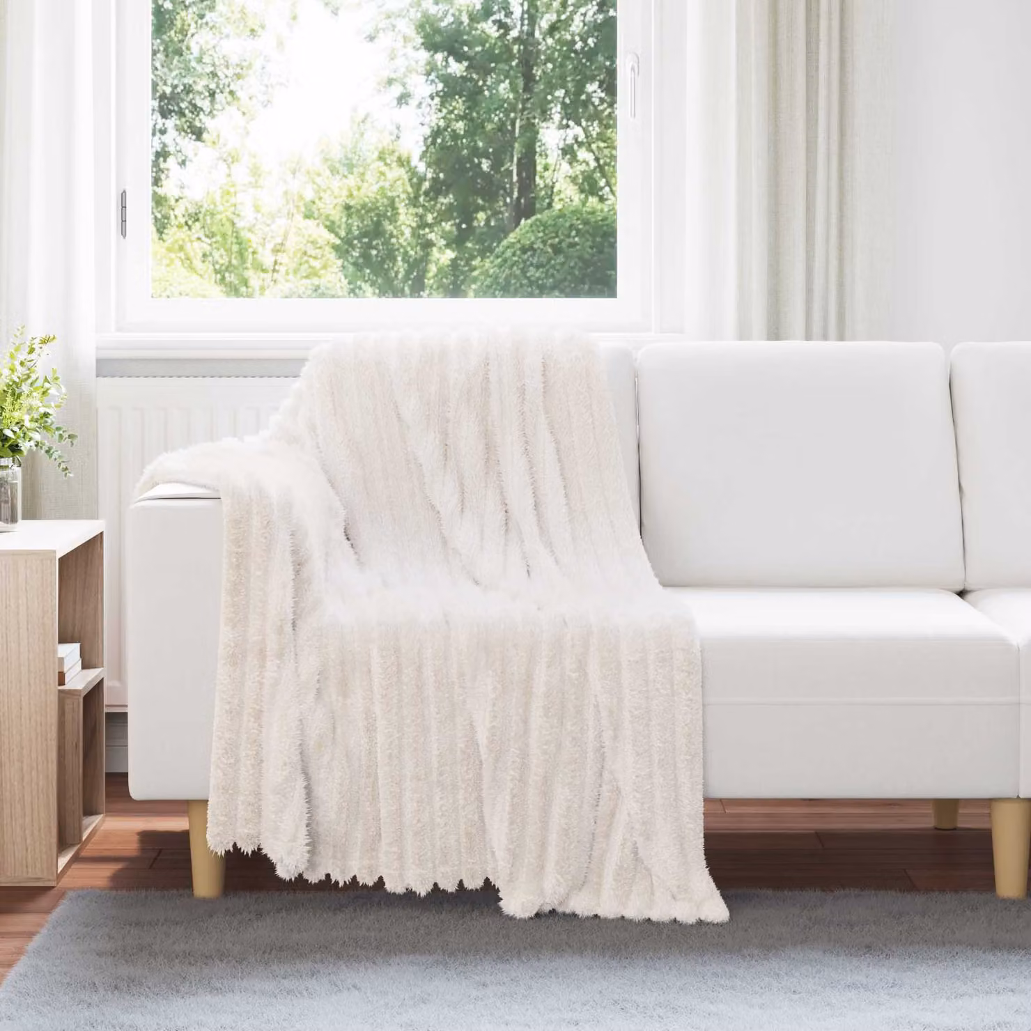 Coperta in pile morbido vidaXL beige, L 150 x P 130 cm