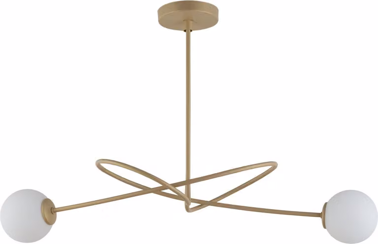 Lampada a sospensione Velvet oro-bianca 2xG9x12W in metallo, dimensioni: 66x80x27 cm, IP20, Sigma Lighting