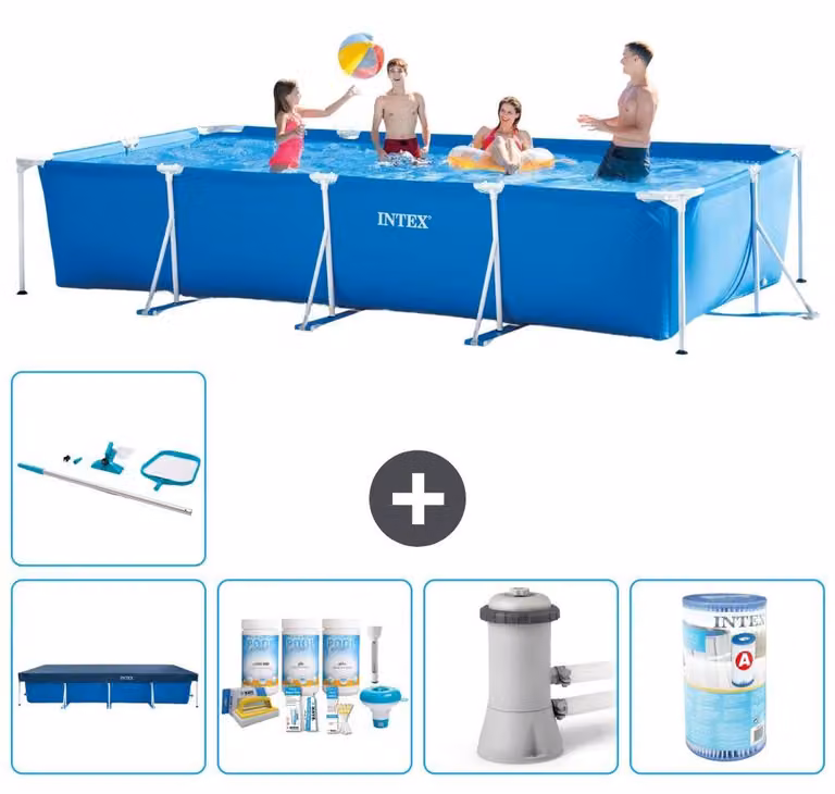 Piscina fuori terra rettangolare - 450x220x84 cm - composta da 6 elementi - modello S30247