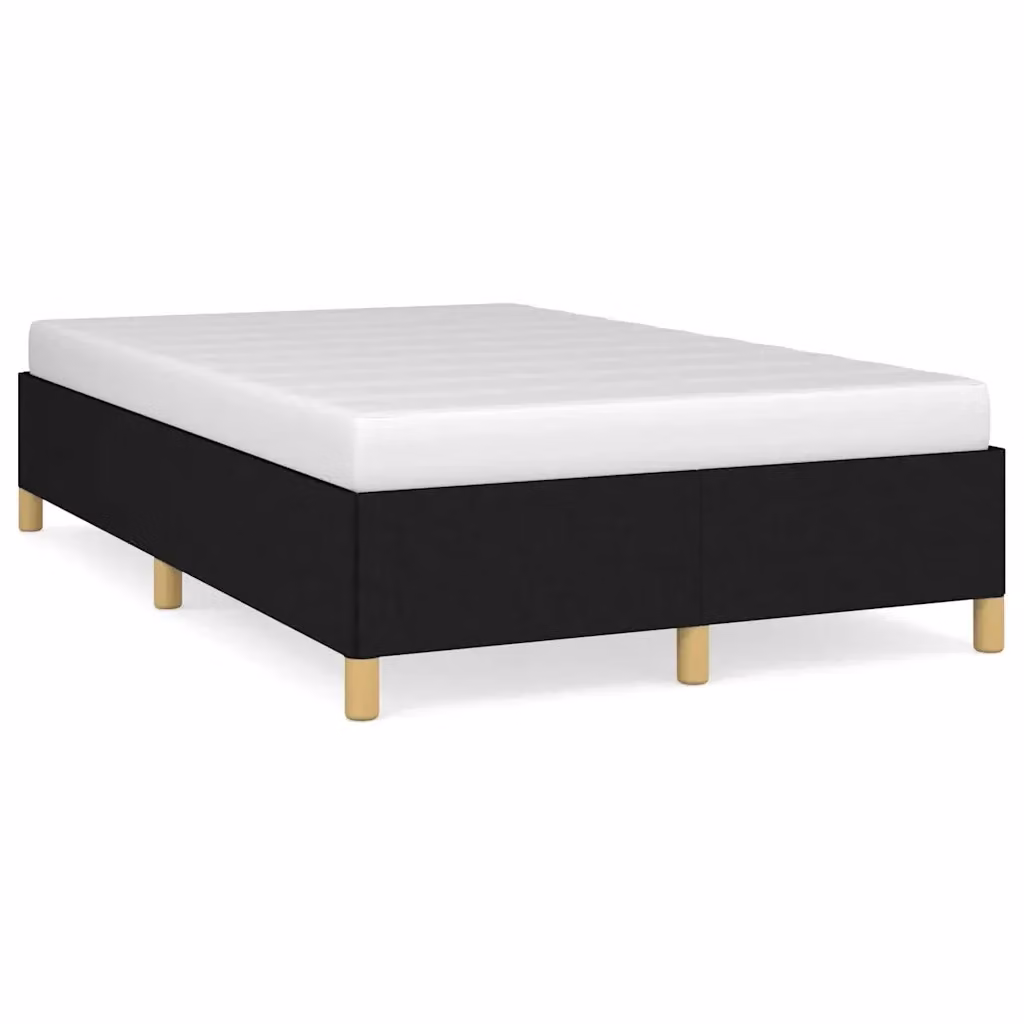 Struttura Letto Design Mania in Tessuto Nero con Listelli in Legno L/P/H: 120 x 193 x 35 cm – 2