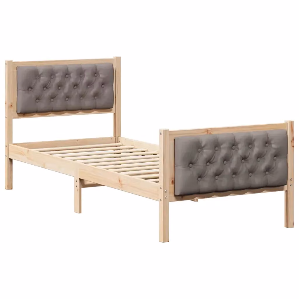 Struttura del letto Talpa vidaXL in pino massello, L 80 x P 200 cm – 2