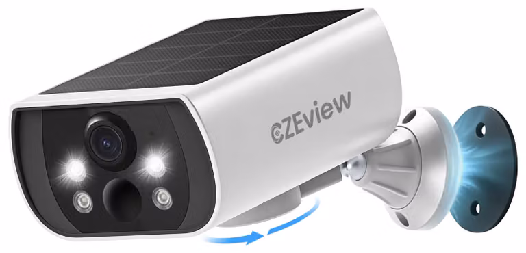 Telecamera di sicurezza da esterno, alimentata a batteria e con pannello solare, risoluzione 3K 5MP