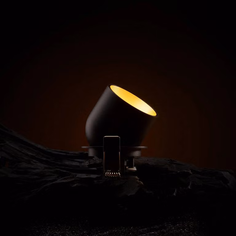 The Light Group SLC Cup spot LED da incasso nero/oro 2.700K Cup, dimmerabile, Nero, Soggiorno / Sala da pranzo, Alluminio, Moderno, Lampade da incasso per negozi