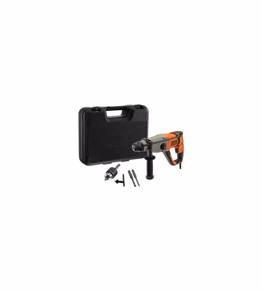 Martello tassellatore e demolitore SDS Plus Black+Decker 800W 2.2J colore nero – 2