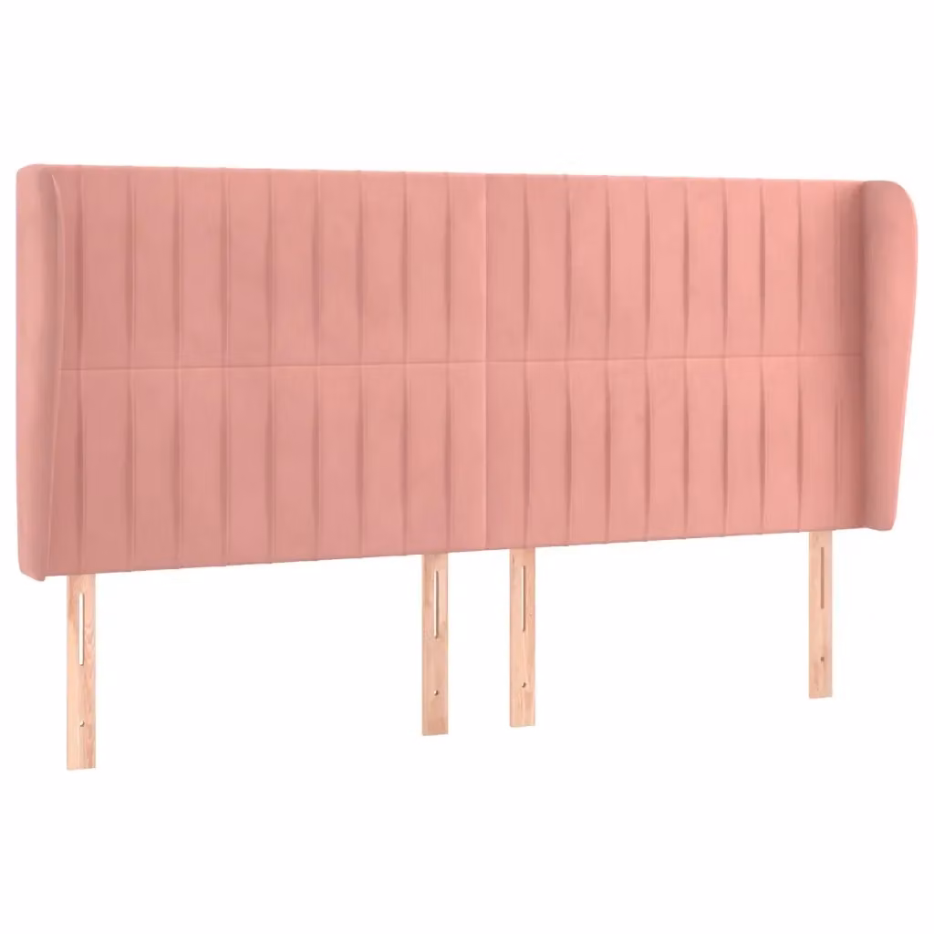 Testiera con Orecchie Design Mania in Velluto Rosa L: 183 cm, P: 23 cm, H: 118/128 cm – 2