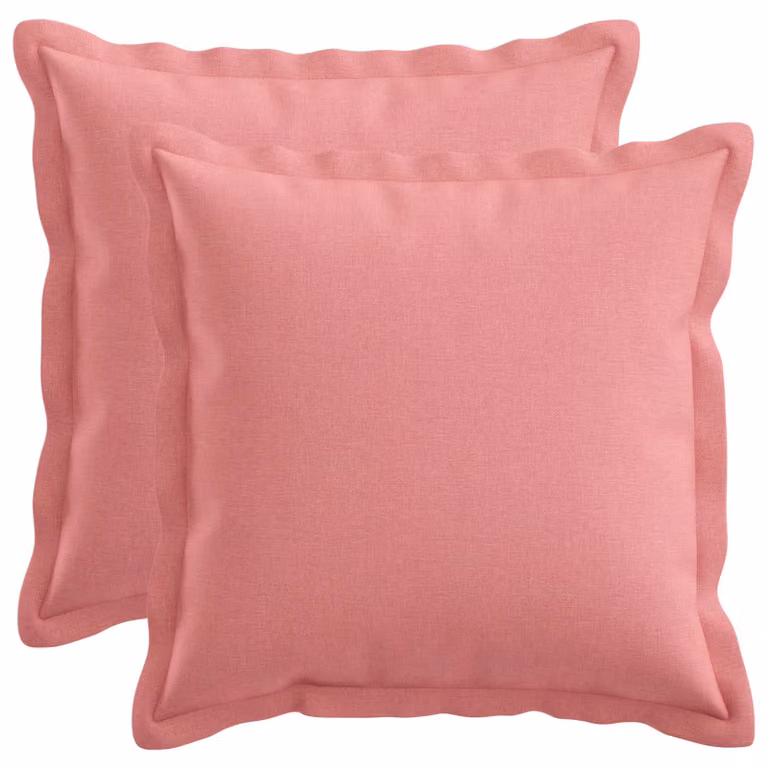 Set di 2 federe vidaXL HOUTEN rosa, forma quadrata, L/P: 40 x 40 cm
