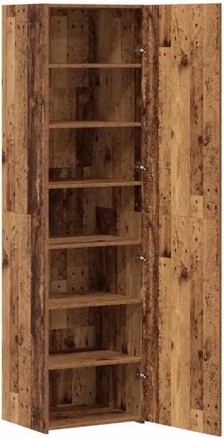 Credenza 2 pz | Madia | Buffet da pranzo | Armadio da pranzo Legno vecchio 50 x 42,5 x 185 cm