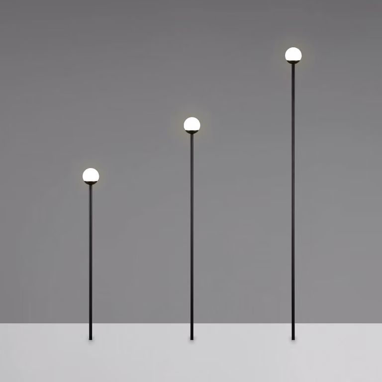 Reality Leuchten Lampada LED con picchetto SCOOP, nera, a 3 luci, IP44, spina SCOOP, Nero, Metallo, Moderno