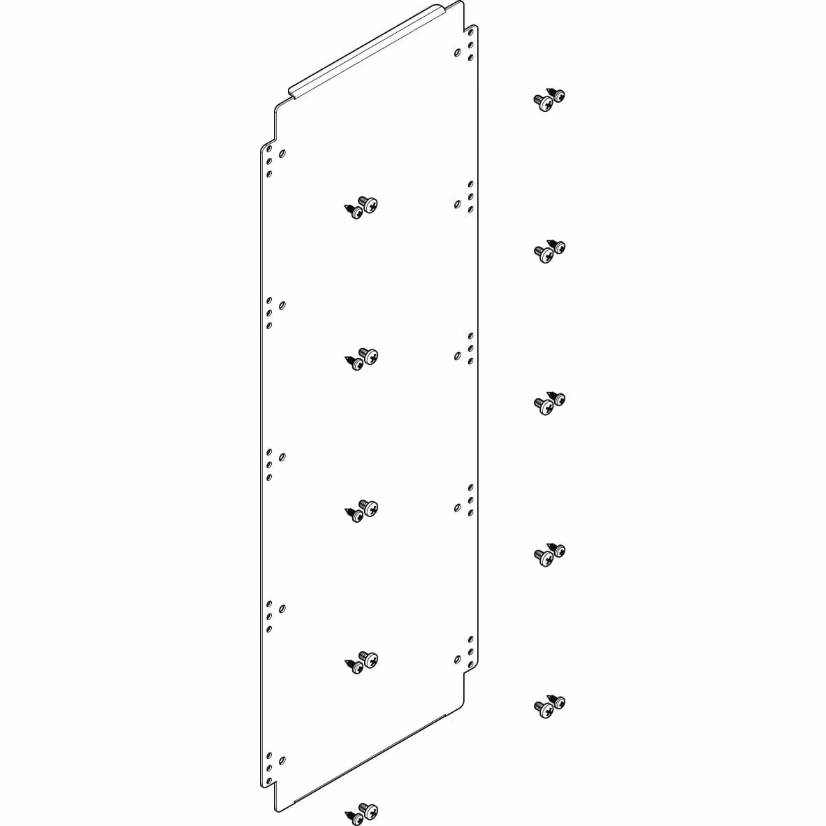 Piastra di montaggio ABN 246x702 mm 1FB/5RE per il montaggio tra i profili portanti FMA15N