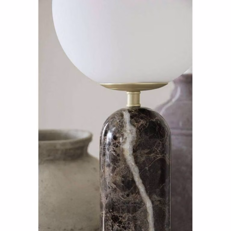 Globen Lighting Lampada da tavolo Torrano, Marrone / Ruggine, Soggiorno / Sala da pranzo, Pietra, Design, Lampada da tavolo