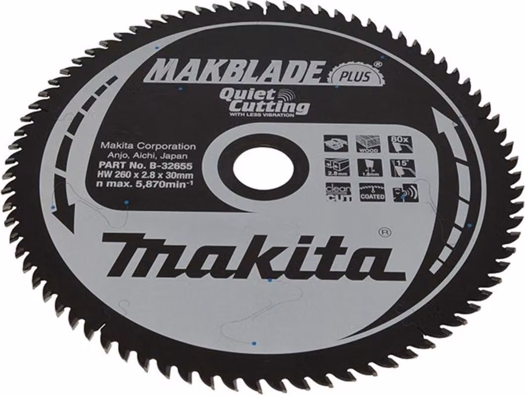 Makita Sega circolare 260X30X80Z Makblade Plus Legno