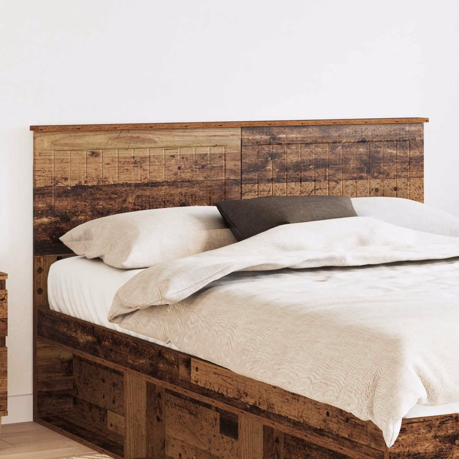 Testiera per letto moderna vidaXL in legno ingegnerizzato color marrone