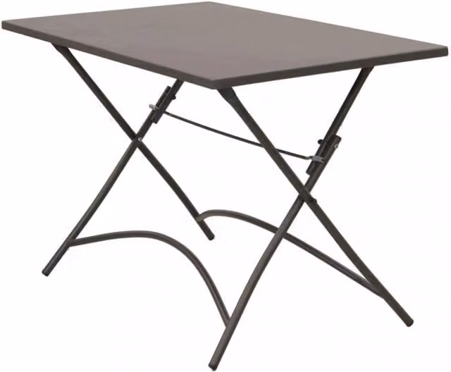 Tavolo da giardino Cosma rettangolare in acciaio inox color taupe con piano pieghevole L: 110 cm, P: 70 cm