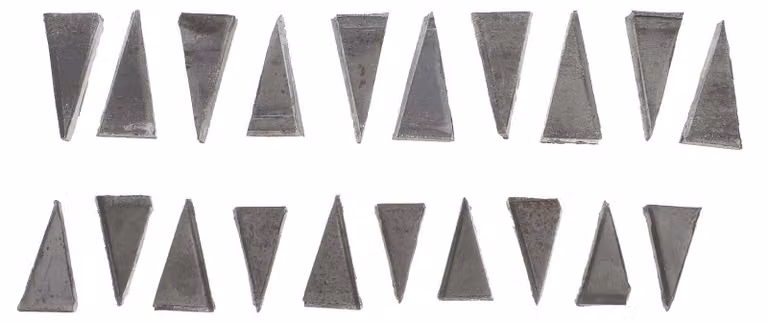20 pezzi di spiga a forma triangolare, accessori per l'installazione, spiga in ferro