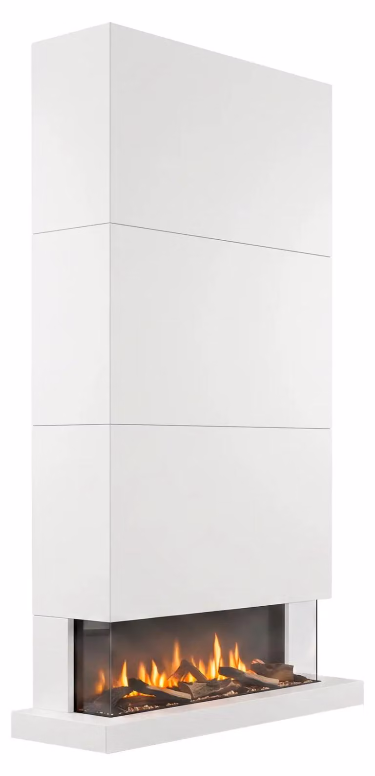 Caminetto elettrico da parete Xaralyn - Disegno 120XLW - legno bianco - 1400 Watt di riscaldamento - con telecomando - caminetto elettrico a 3 lati - caminetto decorativo