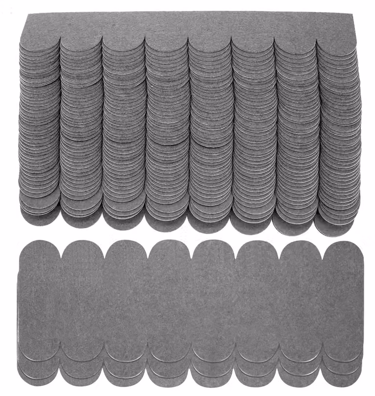Tegola autoadesiva per casetta degli uccelli - Grigio - 300 x 50 mm - Tetto per nido, conigliera, cuccia e casetta per insetti - 50 pezzi