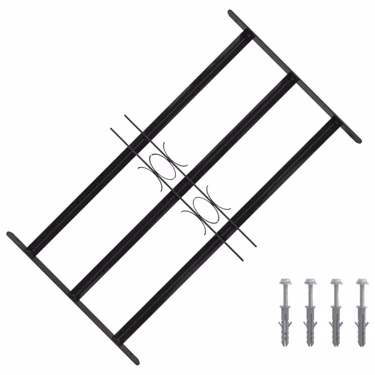 Griglia di sicurezza per finestra vidaXL in acciaio zincato nero L: 75,5 cm, H: 45 cm