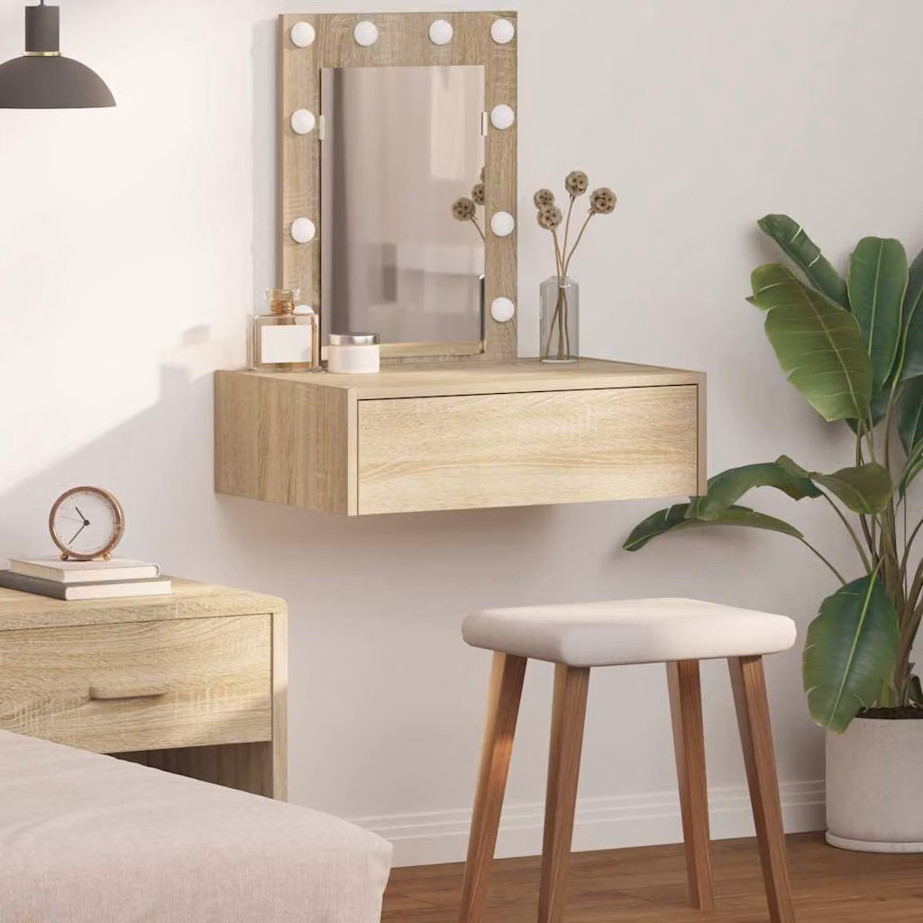 vidaXL Tavolo da Trucco Moderno in Legno Marrone L/P/H: 60 x 40 x 70 cm