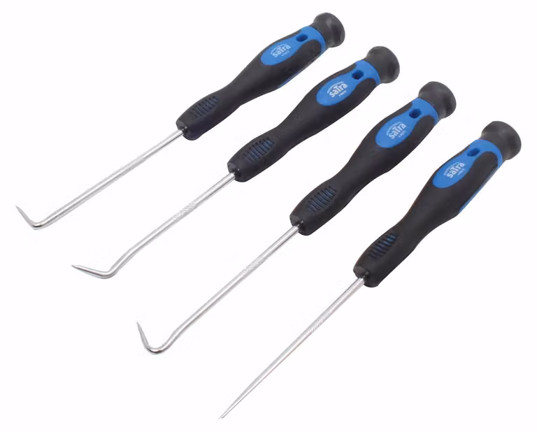 Set-kit attrezzi ganci per rimozione guarnizioni anelli O-ring paraolio, 4 pezzi