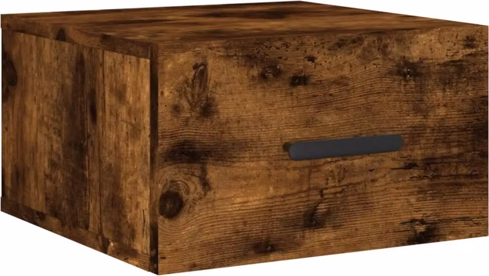 Comodino a Muro Rovere Fumo 35x35x20 cm