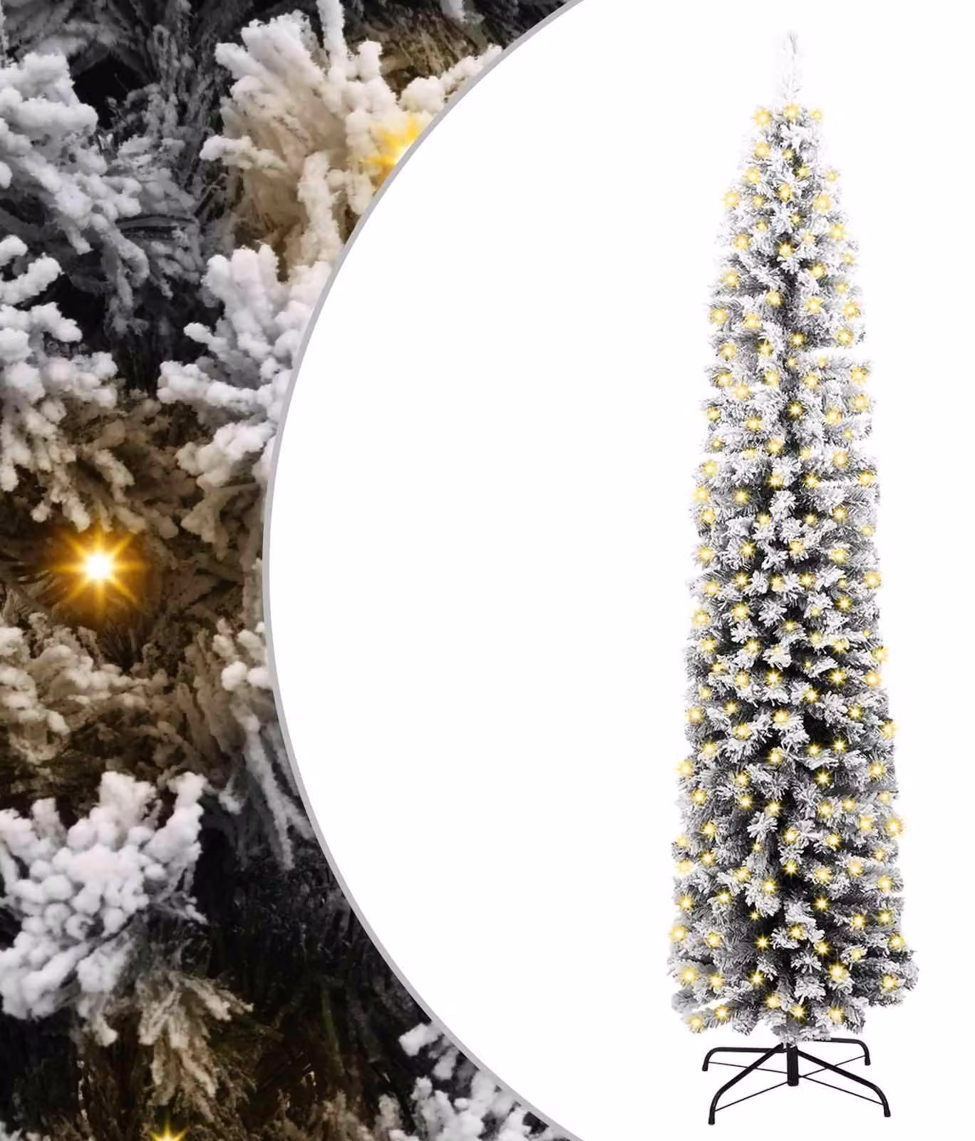 Albero di Natale artificiale con 300 LED Verde 240 cm
