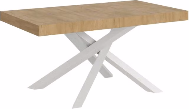 Tavolo allungabile Itamoby Volta Premium in finitura quercia e telaio bianco L: 90 cm, P: 200-304 cm