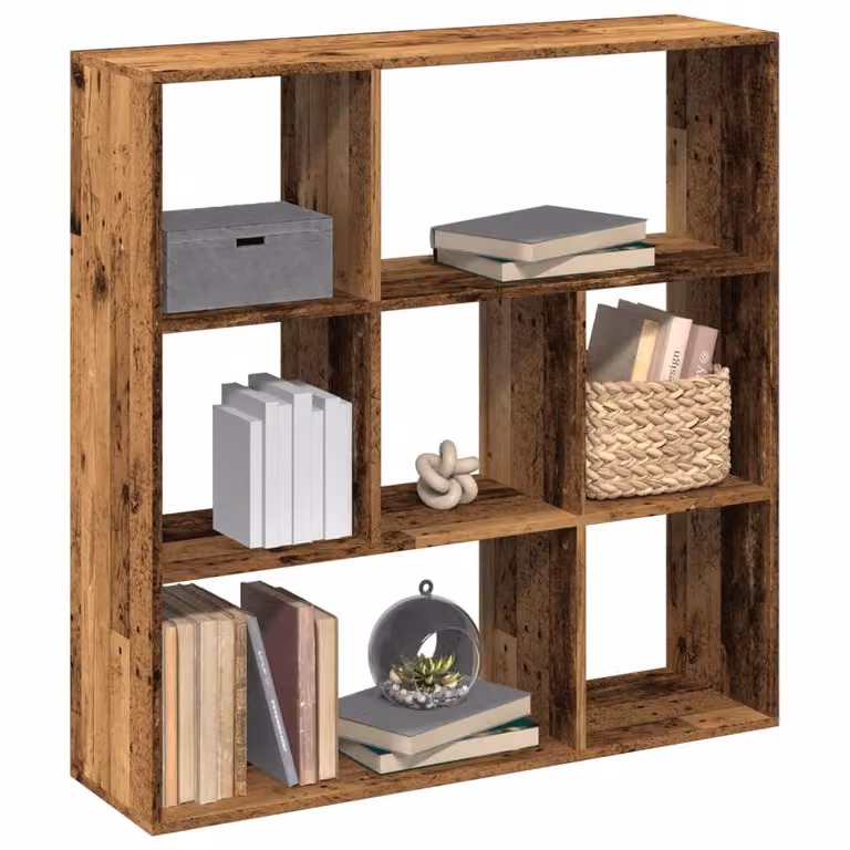Libreria Divisorio vidaXL in MDF Moderno Colore Marrone Opaco L: 102 cm, P: 29 cm, H: 103,5 cm