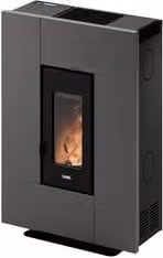 Stufa a pellet Cadel Grace 7 T2 da 6,9kW colore Antracite con vetro Classe A+