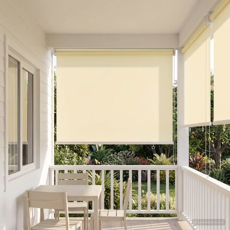 vidaXL Tenda da sole a rullo con protezione UV Crema
