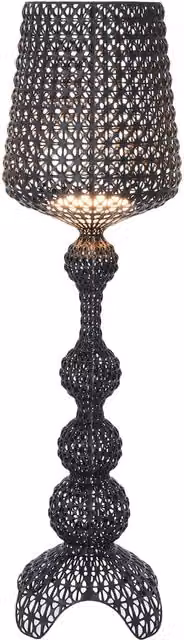 Lampada da terra Kartell Kabuki nera con tecnologia LED dimmabile per interni ed esterni