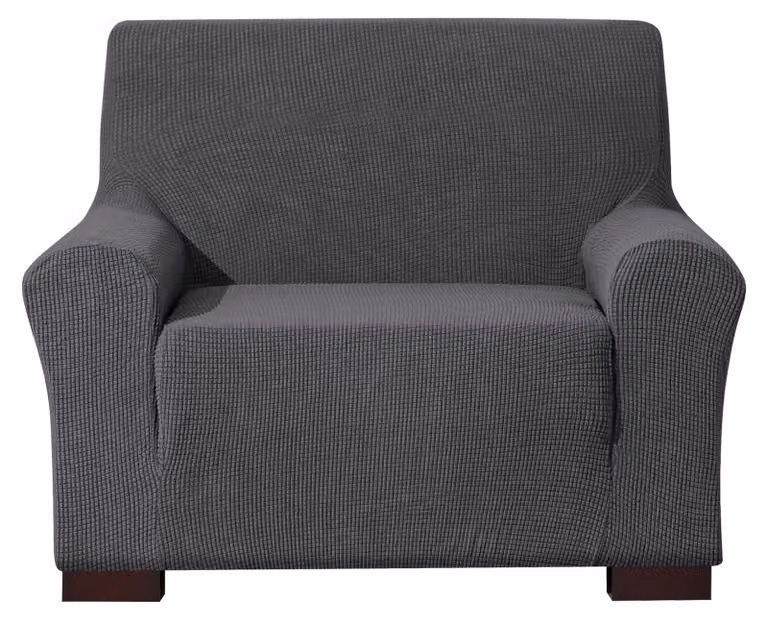 Copertura elastica per divano, copripoltrona in tessuto jacquard per divani a una piazza (grigio scuro)