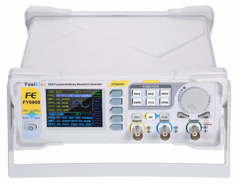 Generatore di segnali DDS, 60 MHz, a due canali, display TFT da 2,4 pollici, 14 bit