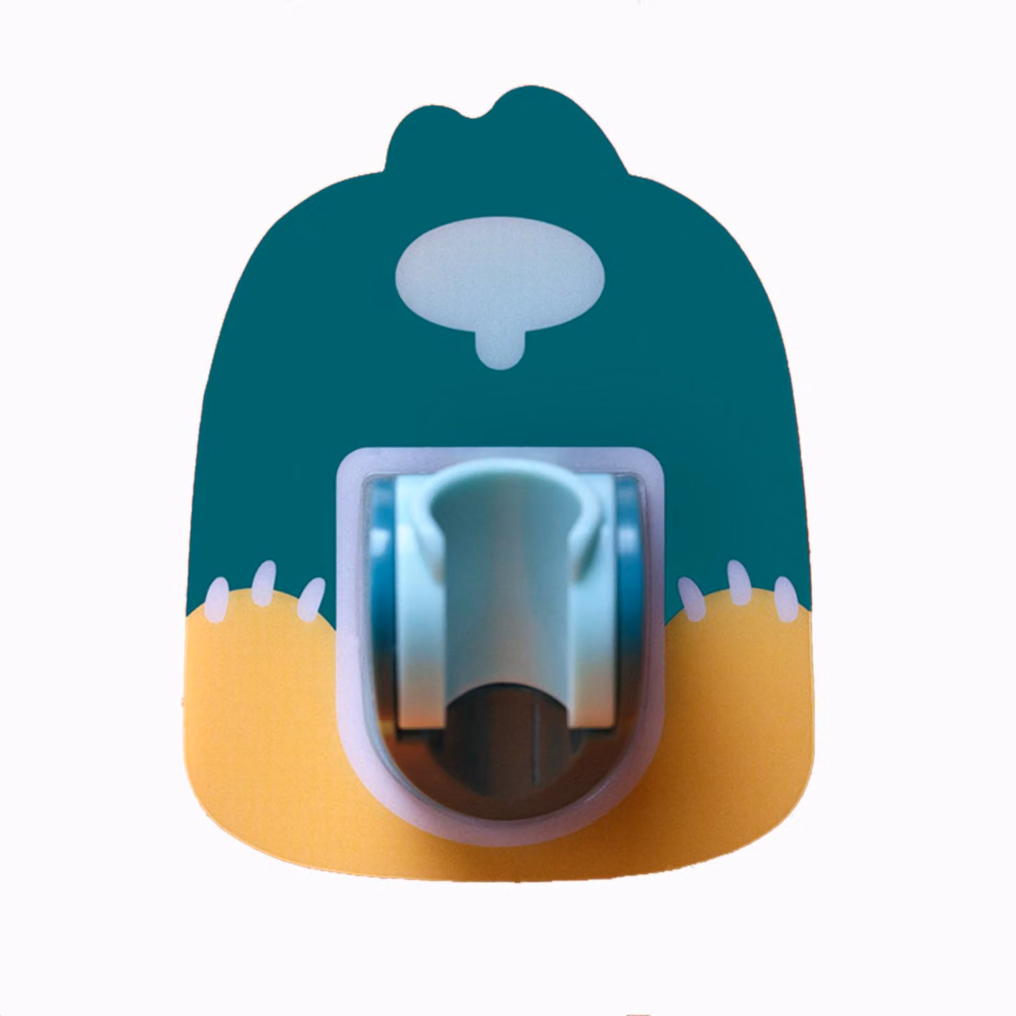 Supporto per soffione doccia per bagno, senza chiodi, senza giunture, impermeabile, base fissa con gancio, verde