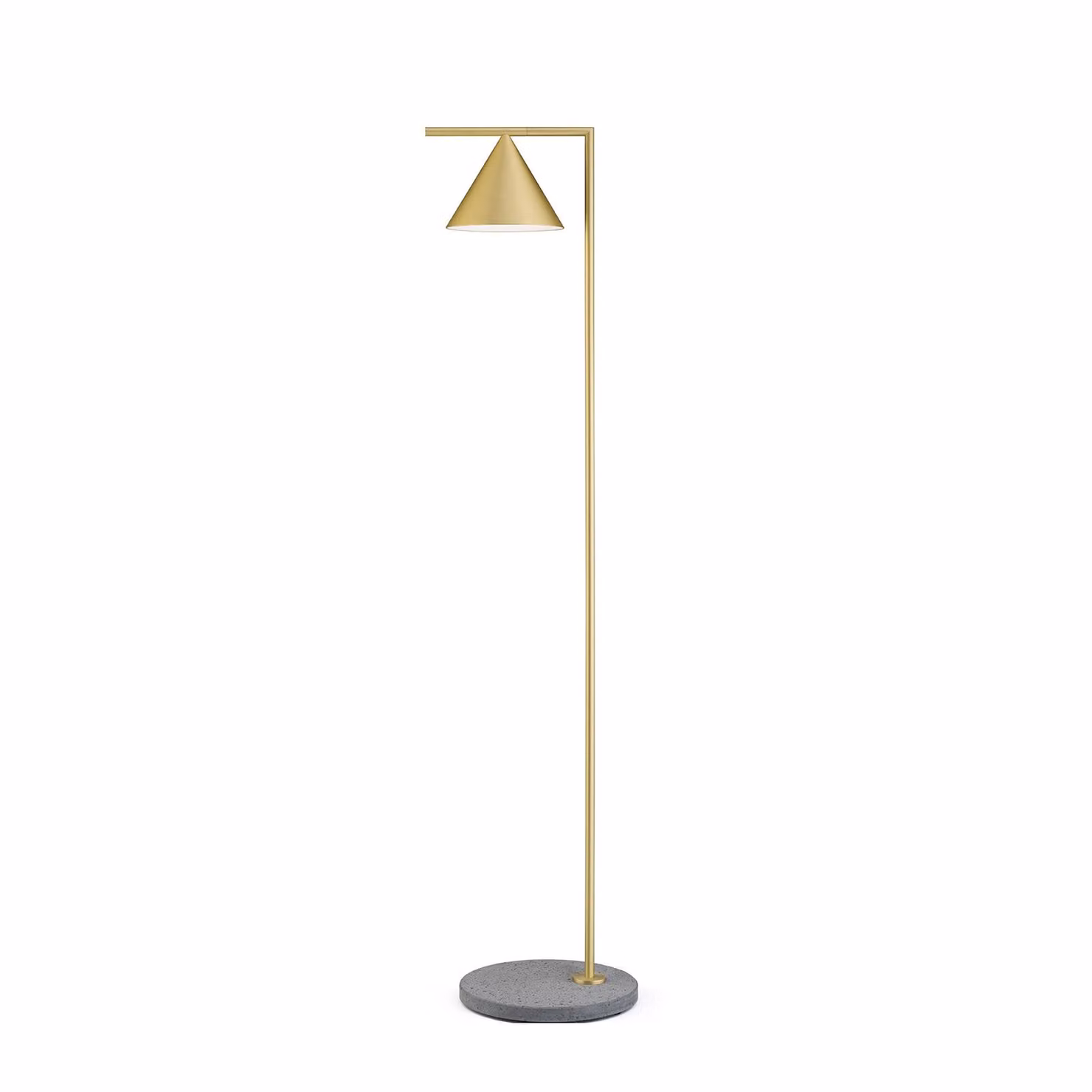 Flos - Captain Flint Outdoor H 1537 mm Brass Finish/Grey Lava - Lampada da terra da esterno - Finitura Ottone