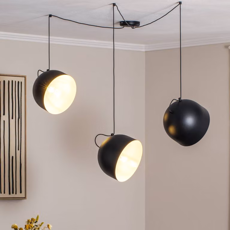 Lampada a sospensione Pepe ALDEX, dimmerabile, Nero, Soggiorno / Sala da pranzo, Metallo, Moderno, Lampada a sospensione